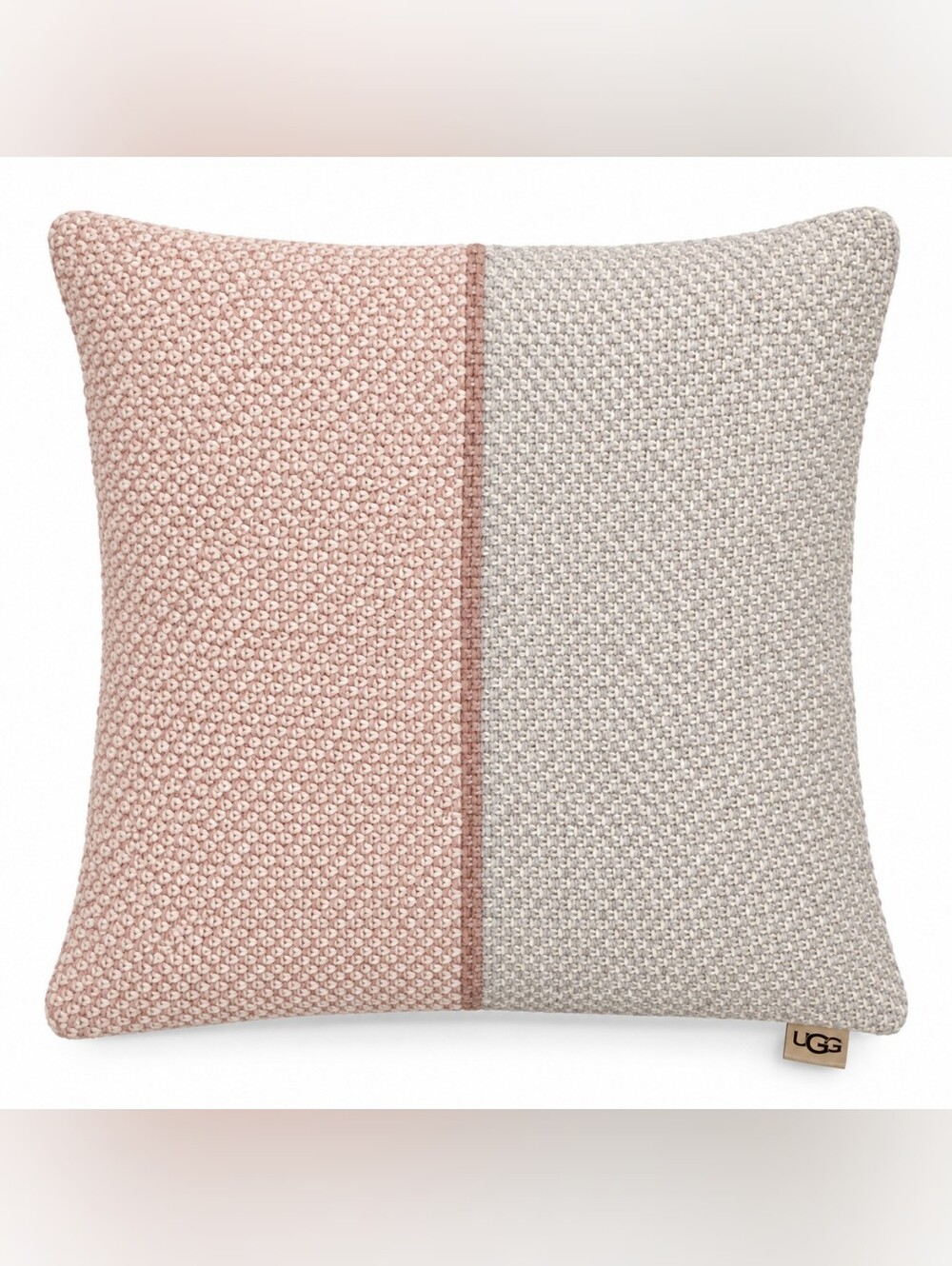 Ugg Haven Colorblock Knit Decorative Euro Pillow Case 18 × 18 Inch Home Decor